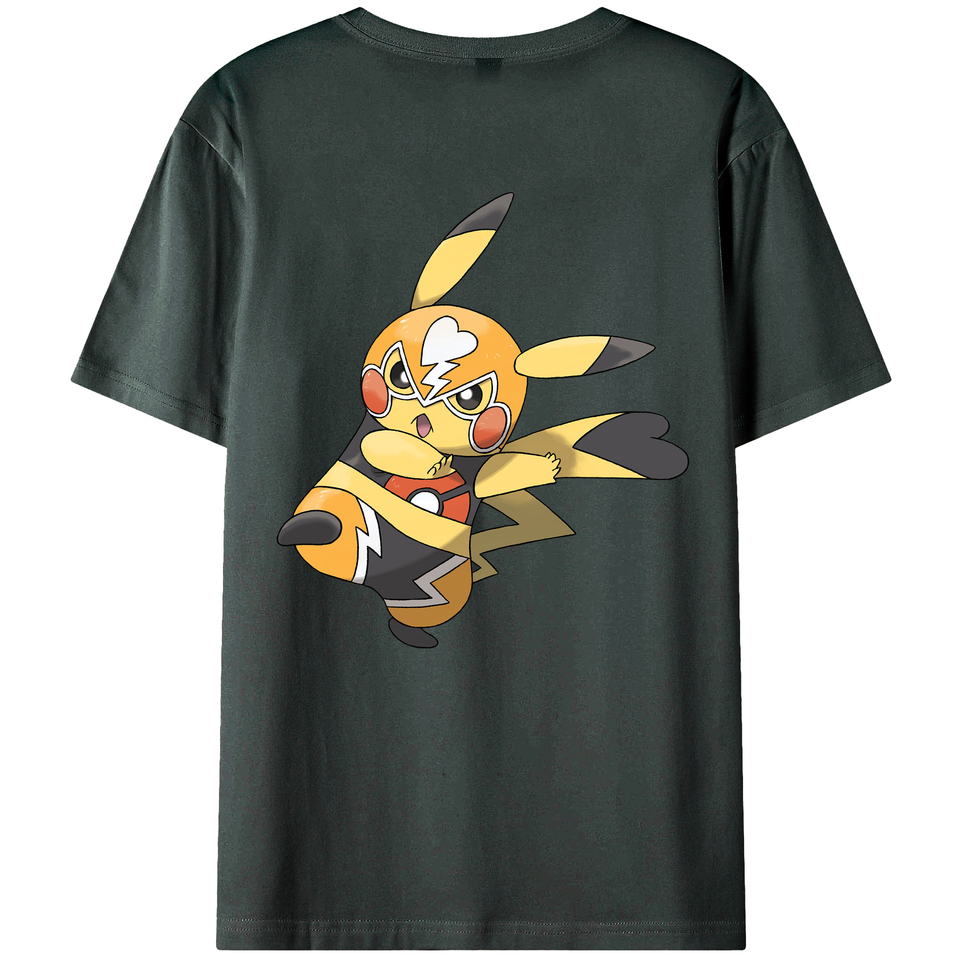 （画像用） ポケットモンスター Pokémon 綿100％ メンズ半袖Tシャツ（バックプリント） 通気性